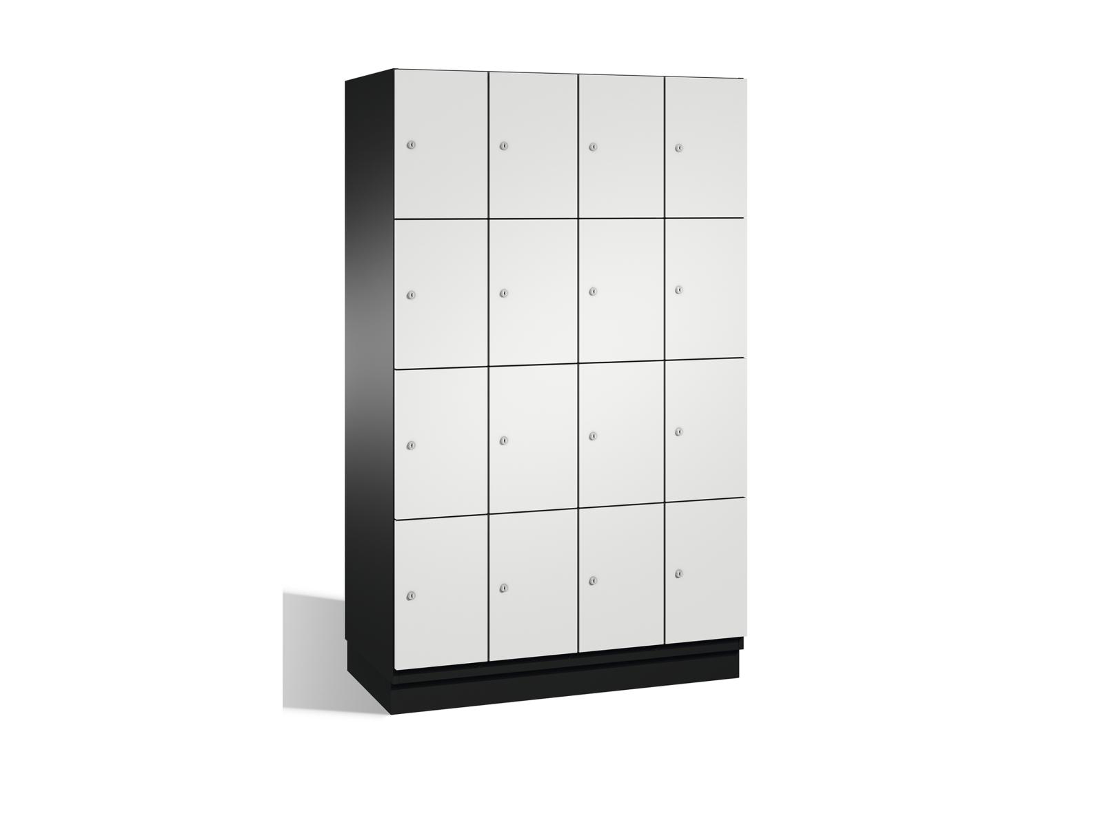 Schließfachschrank Cambio - 16 Fächer / 4 Abteile 300mm Abteilbreite