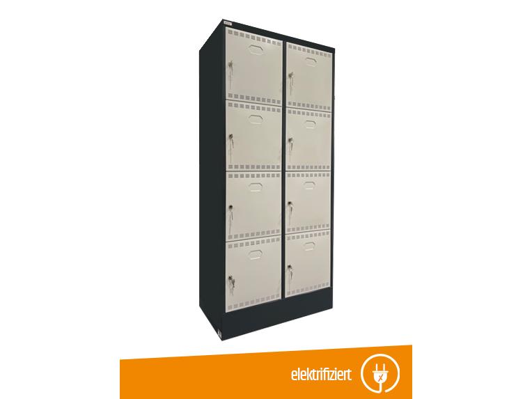 Schließfachschrank 8 Fächer mit Elektrifizierung