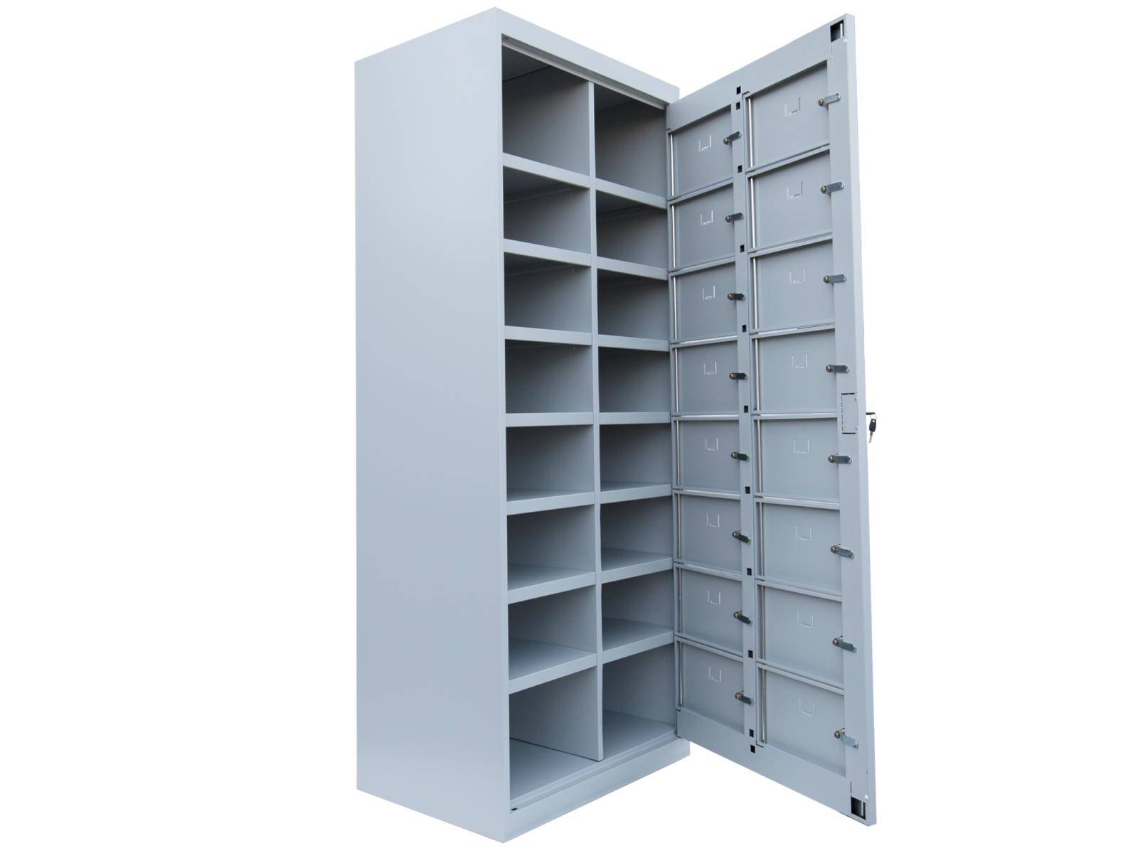 Spind Serie Ideal Spind - Verteilerschrank 2 Abteil / 16 Fächer