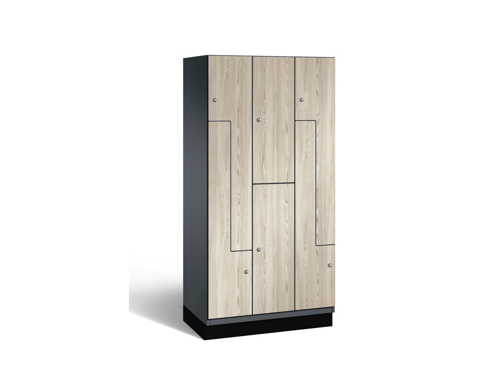 Z-Kombinationsschrank Serie Cambio - 3 Abteil / 6 Fächer 300mm Abteilbreite