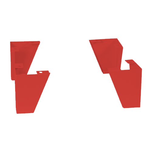 Füße Set Typ 2 Feuerrot + 100mm (wird lose beigelegt)