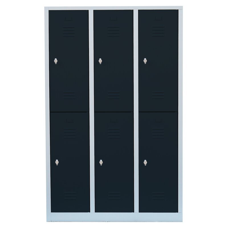 3 Stück Spind Serie IdealSpind doppelstöckig - 3 Abteile 400mm Abteilbreite - Einzelpreis 496,00 EUR netto