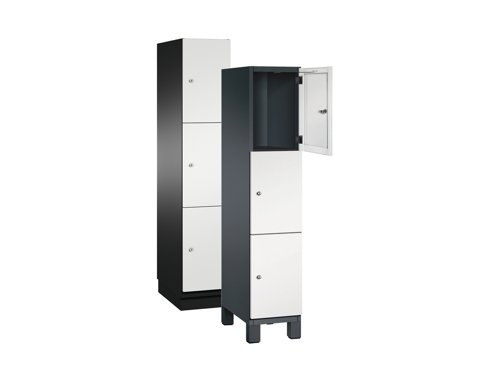 Schließfachschrank Cambio - 3 Fächer / 1 Abteil 300mm Abteilbreite