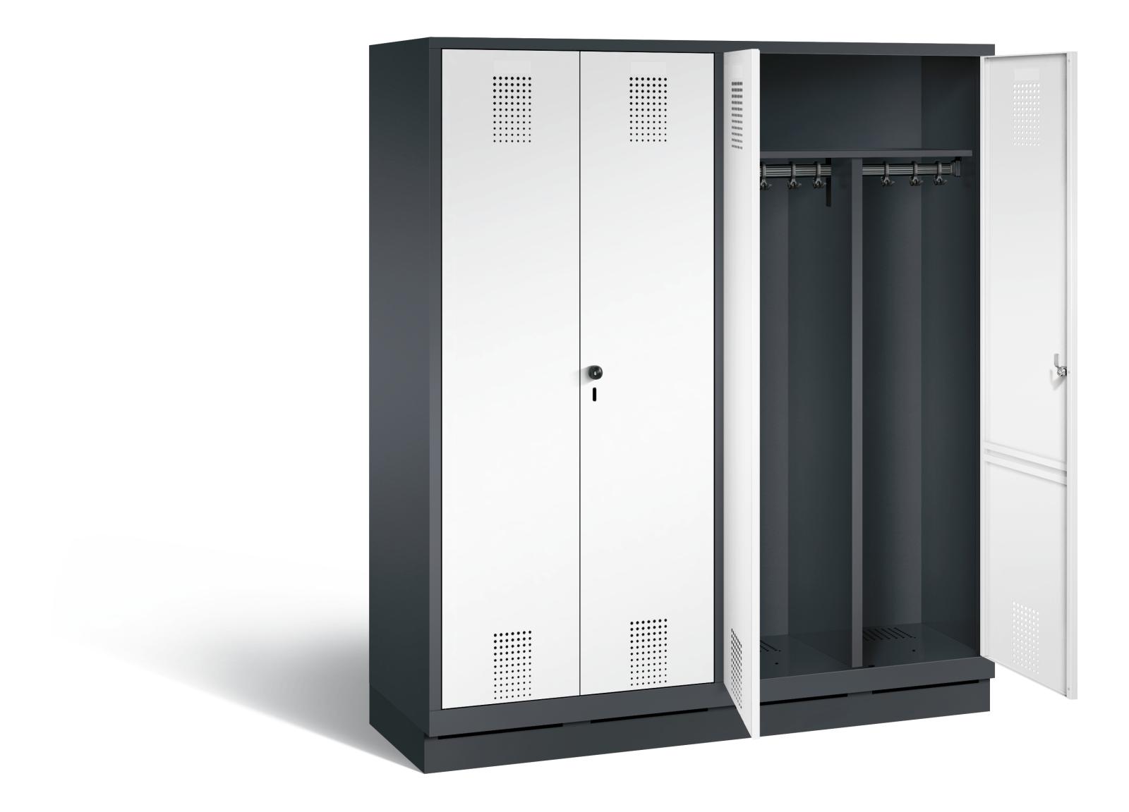 Spind nach Arbeitsstättenrichtlinien S3000 Evolo - für 2 Personen 4x400mm Abteilbreite