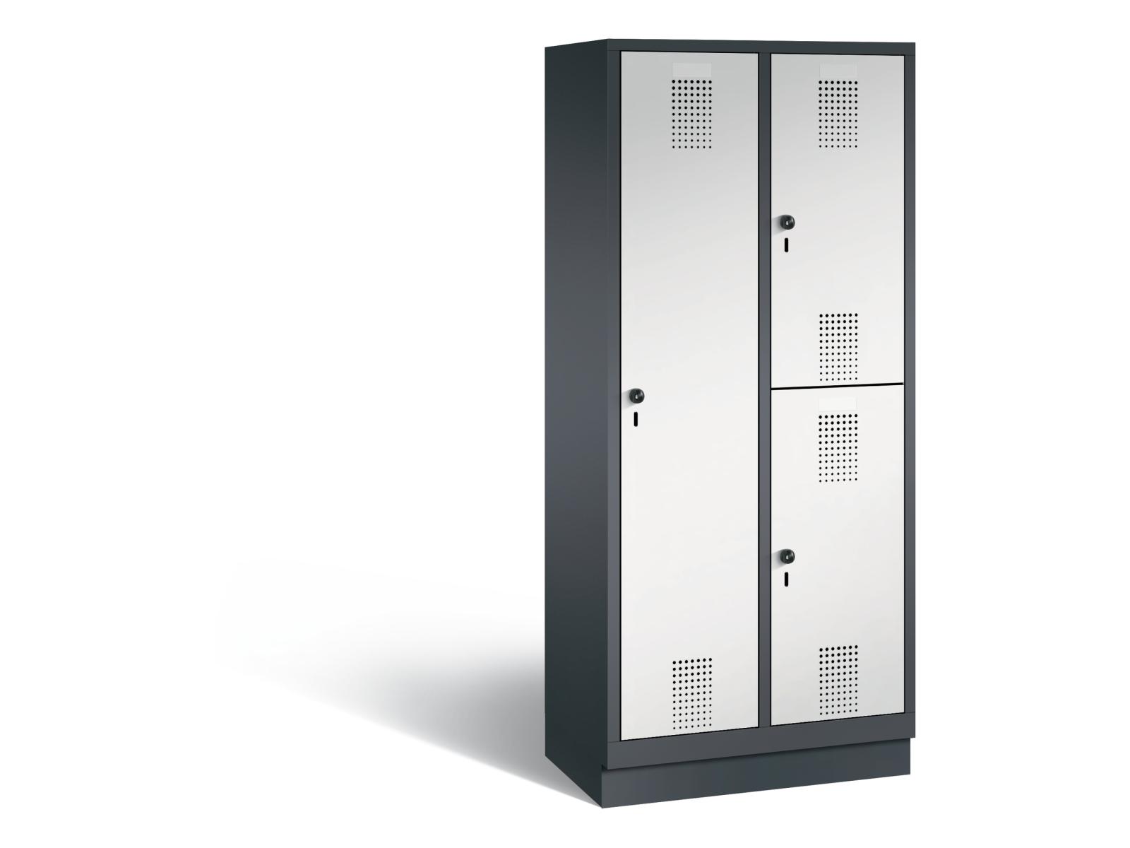 Spind Kombinationsschränke S3000 Evolo - 2 Abteile und 3 Fächer 400mm Abteilbreite