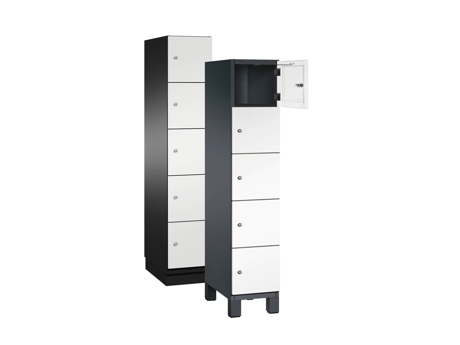 Schließfachschrank Cambio - 5 Fächer / 1 Abteil 400mm Abteilbreite