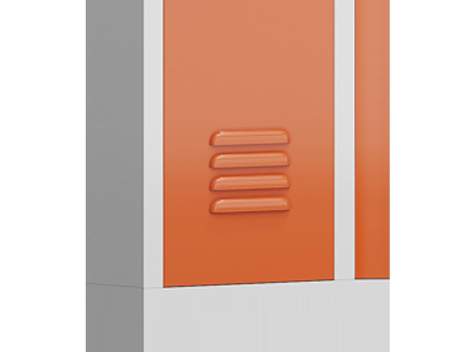 Spind Serie Spindmax® mit Sitzbankuntergestell - 2 Abteile 400mm Abteilbreite