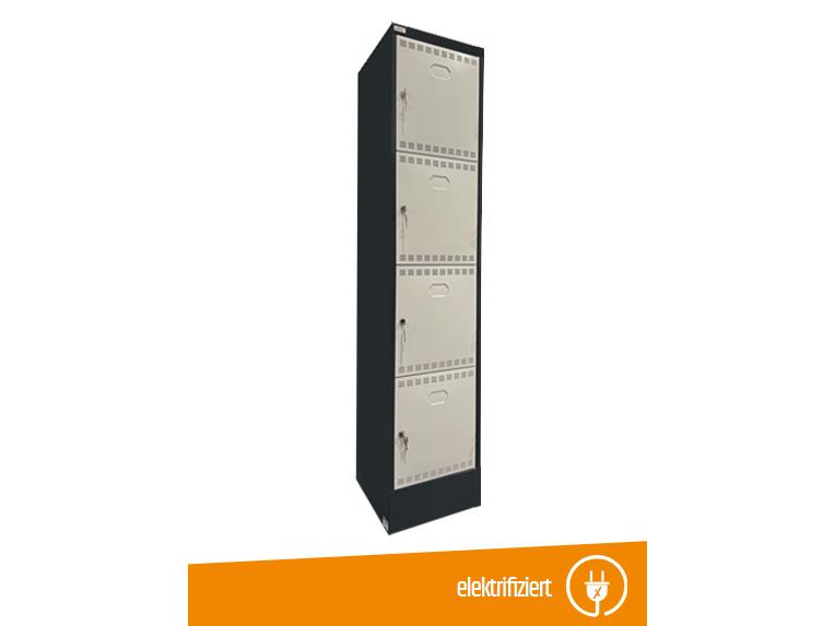 Schließfachschrank 4 Fächer mit Elektrifizierung