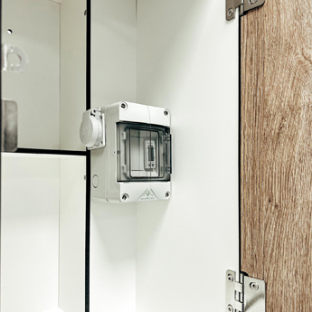 Steckdose mit digitalem Zähler