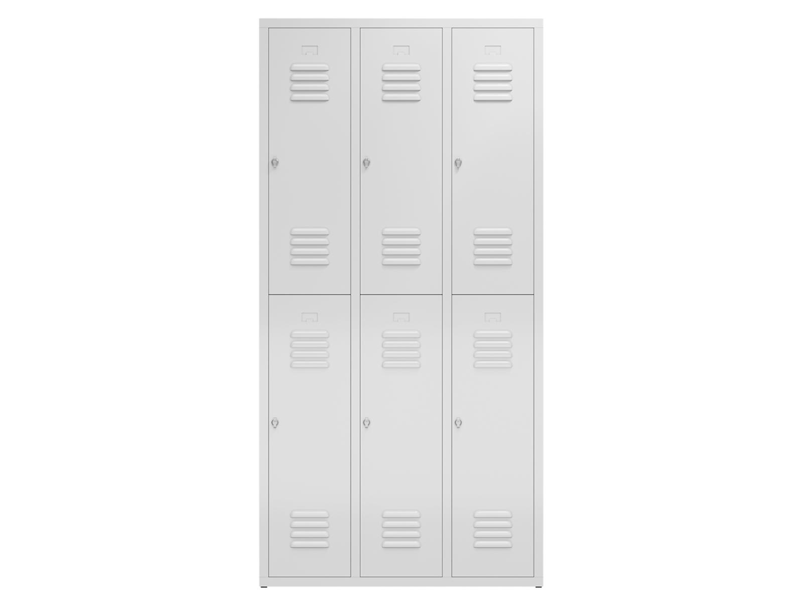 Spind Serie X-Ideal Spind doppelstöckig - 3 Abteile 300mm Abteilbreite