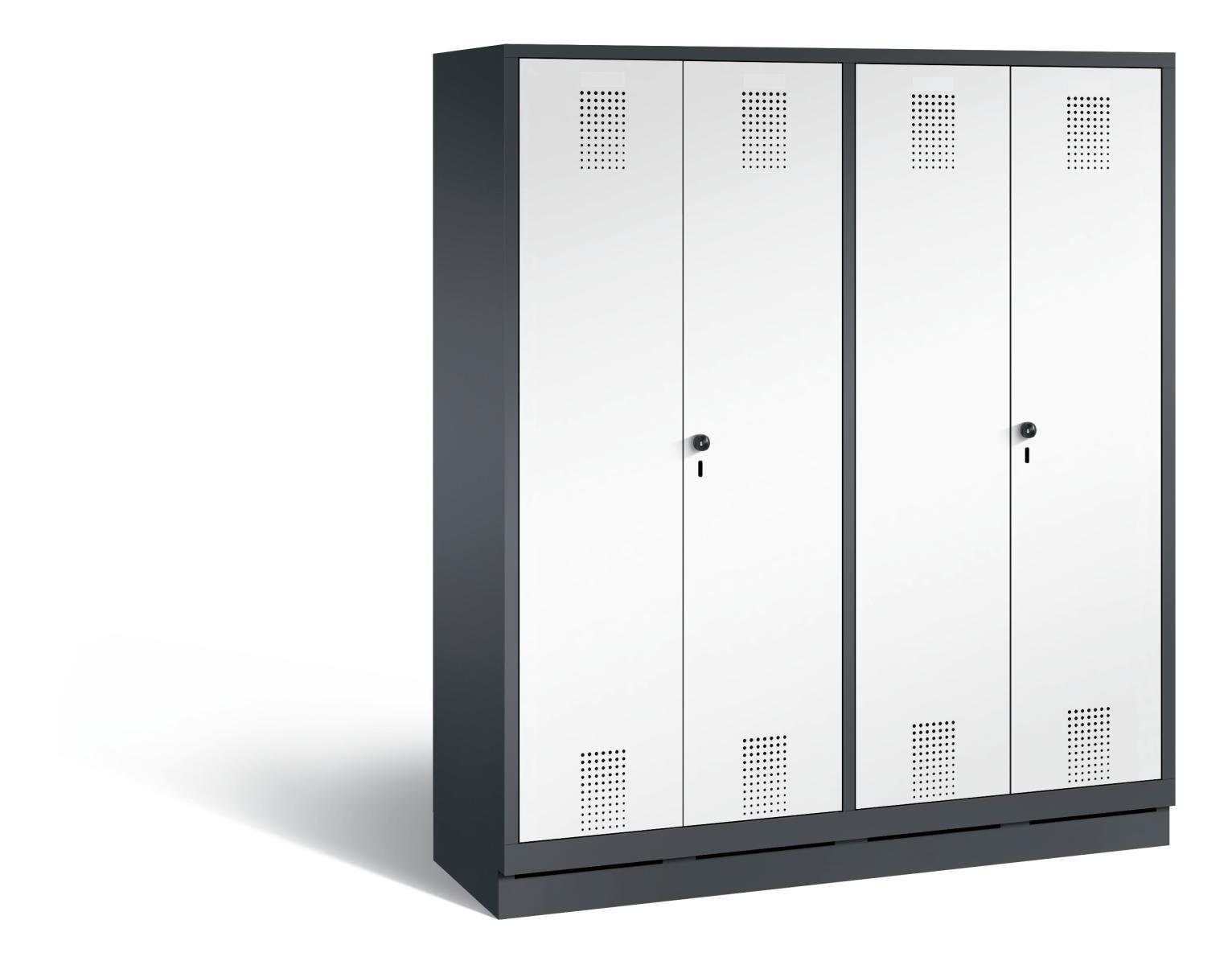 Spind nach Arbeitsstättenrichtlinien S3000 Evolo - für 2 Personen 4x400mm Abteilbreite