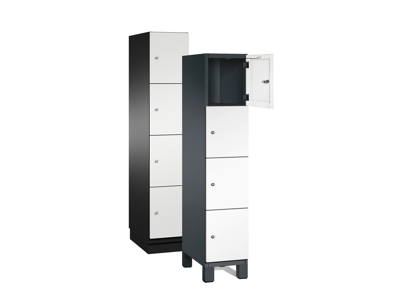 Schließfachschrank Cambio - 4 Fächer / 1 Abteil 300mm Abteilbreite