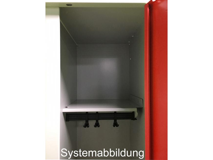 Spind S2000 Classic mit vorgebauter Sitzbank - 2 Abteile 300mm Abteilbreite