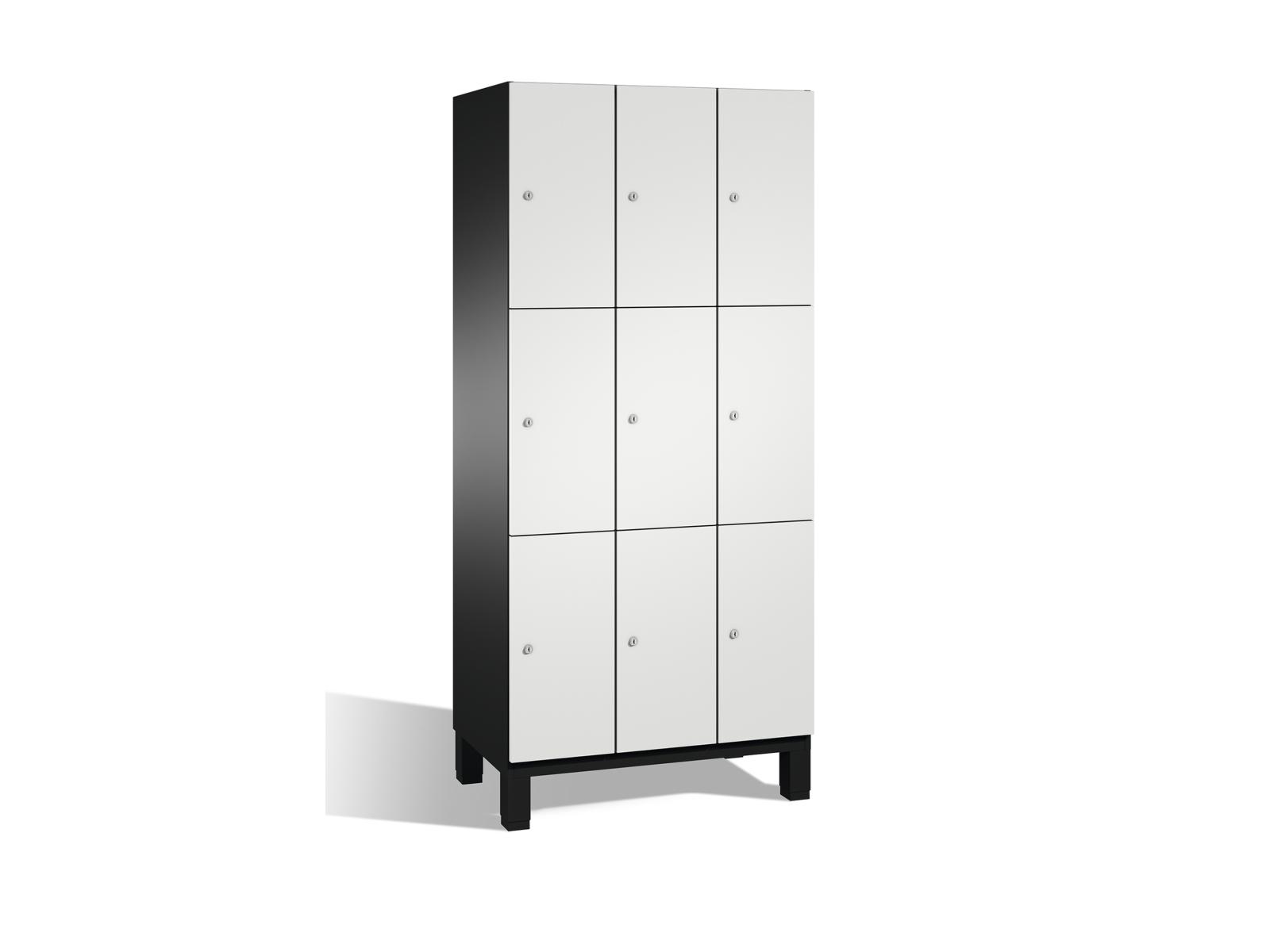 Schließfachschrank Cambio - 9 Fächer / 3 Abteile 300mm Abteilbreite
