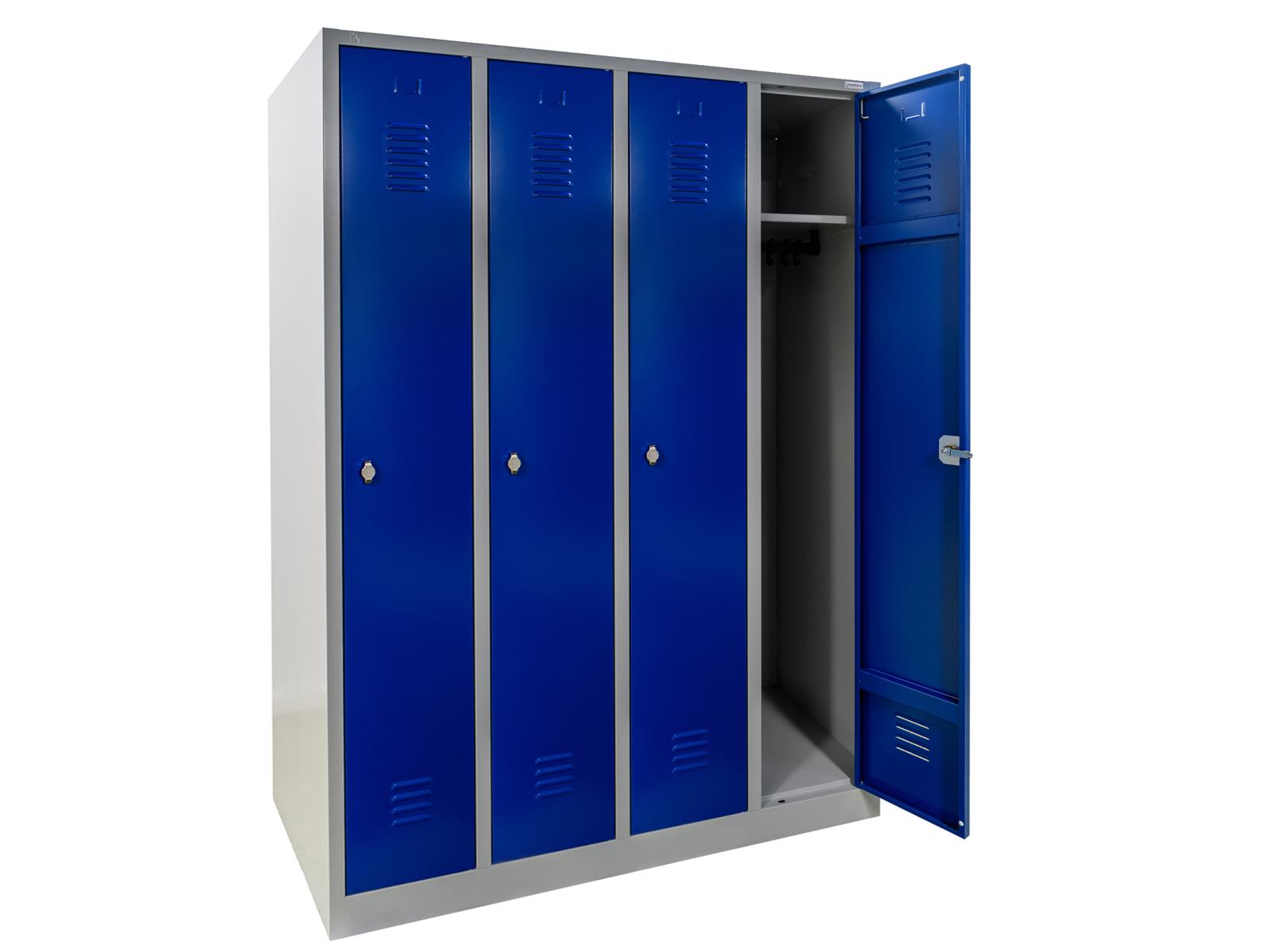 5 Stück Spind Serie IdealSpind - 4 Abteile 300mm Abteilbreite - Einzelpreis 355,00 EUR netto