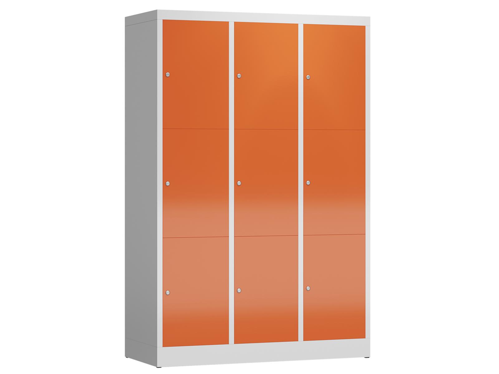 Schließfachschrank Serie Spindmax® Spind - 9 Fächer / 3 Abteile 400mm Abteilbreite