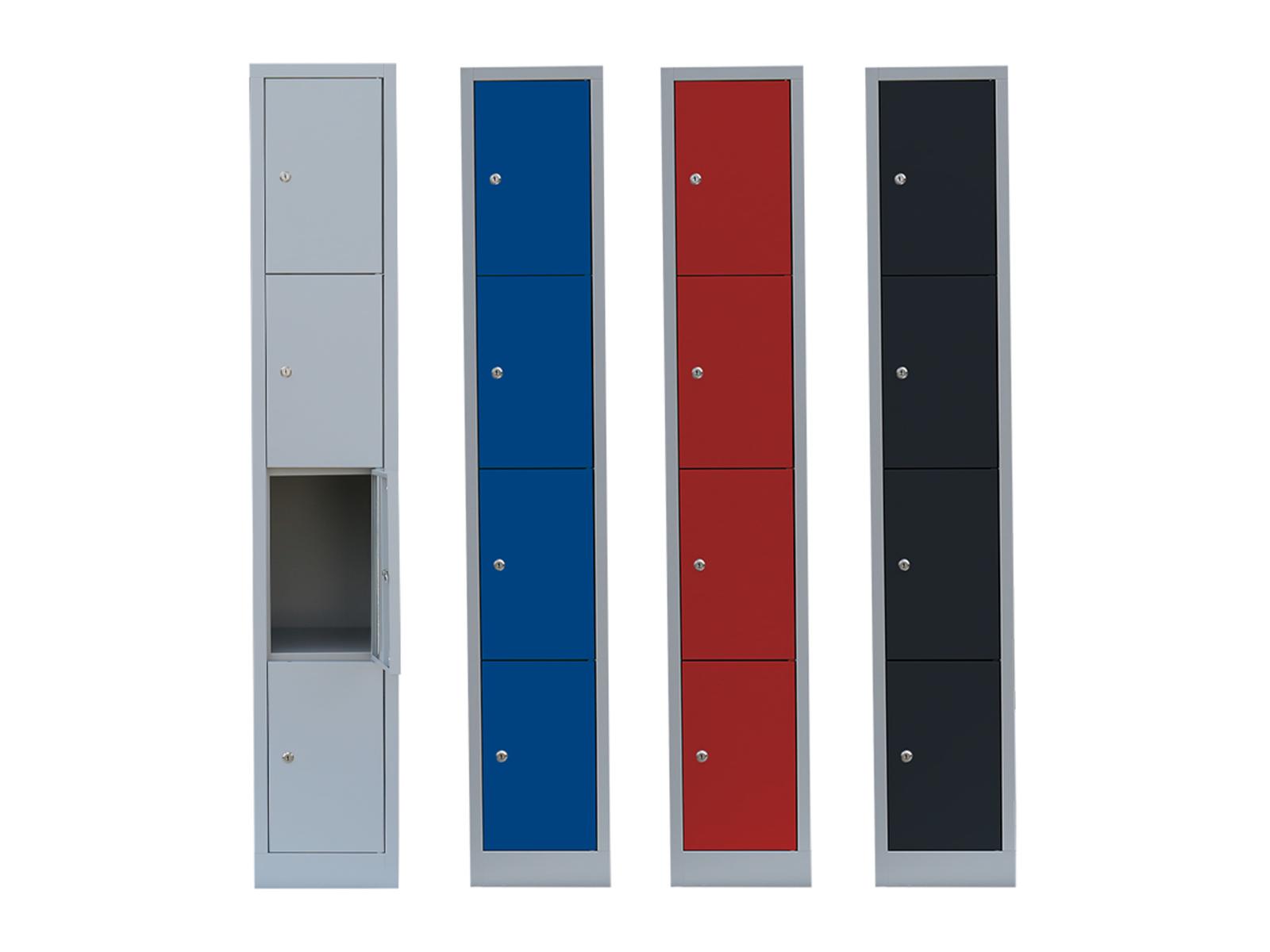 Schließfachschrank Serie Ideal Spind - 12 Fächer / 3 Abteile 400mm Abteilbreite