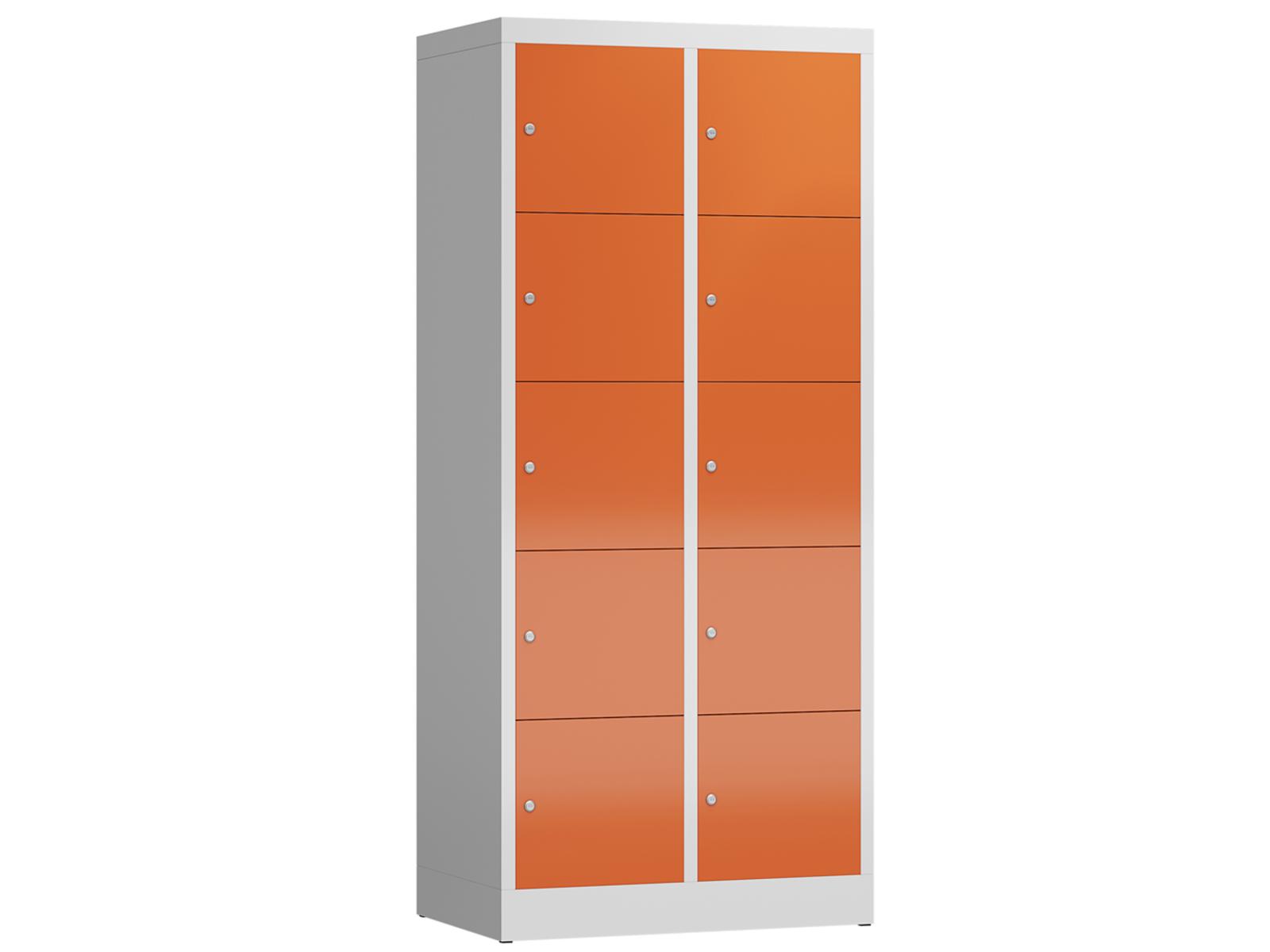 Schließfachschrank Serie Spindmax® Spind - 10 Fächer / 2 Abteil 400mm Abteilbreite