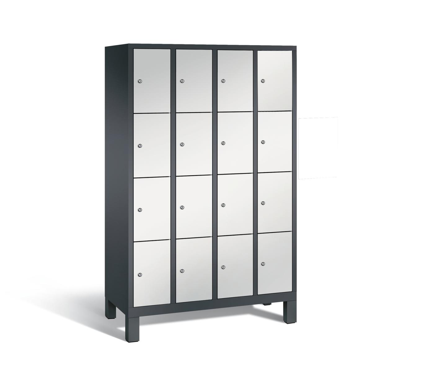 Schließfachschrank F3000 Evolo vier Fächer übereinander - 4 Abteile 300mm Abteilbreite