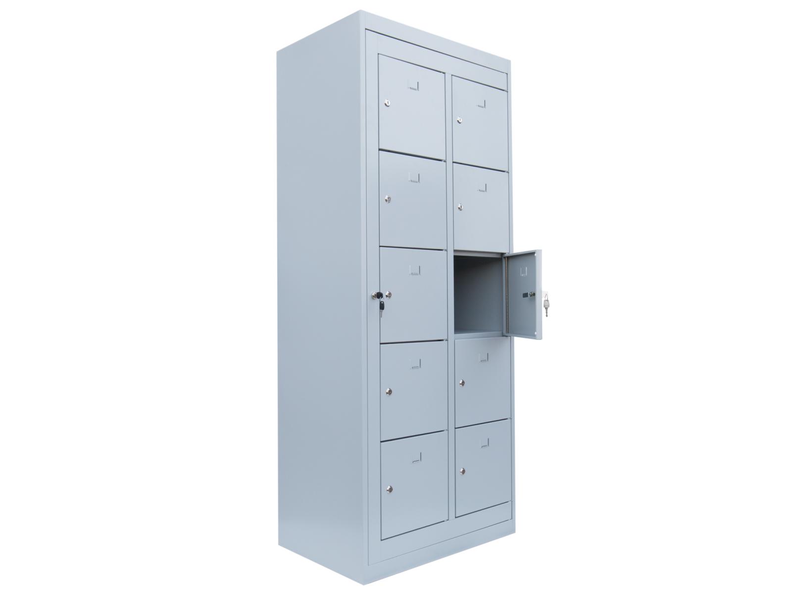 Spind Serie Ideal Spind - Verteilerschrank 2 Abteil / 10 Fächer