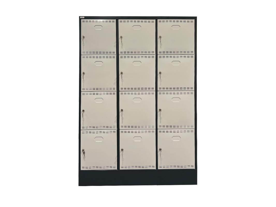Schließfachschrank 12 Fächer mit Elektrifizierung