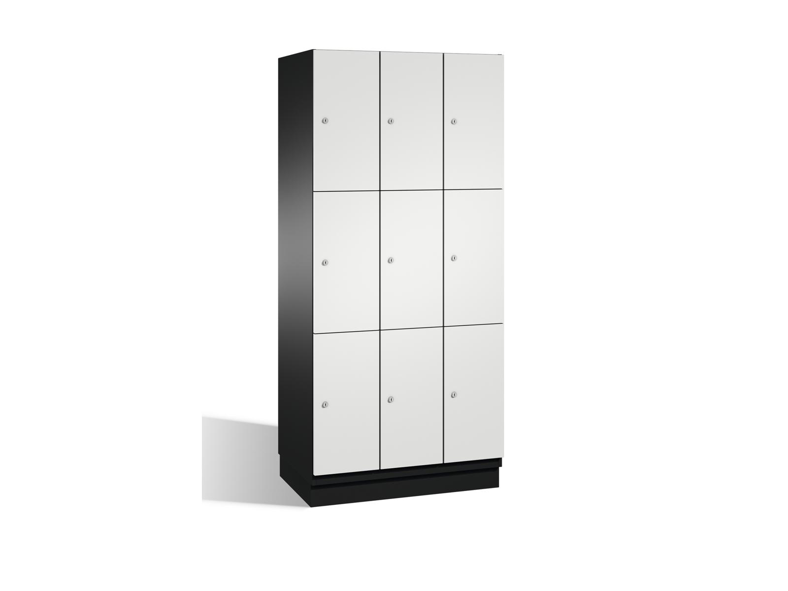 Schließfachschrank Cambio - 9 Fächer / 3 Abteile 400mm Abteilbreite