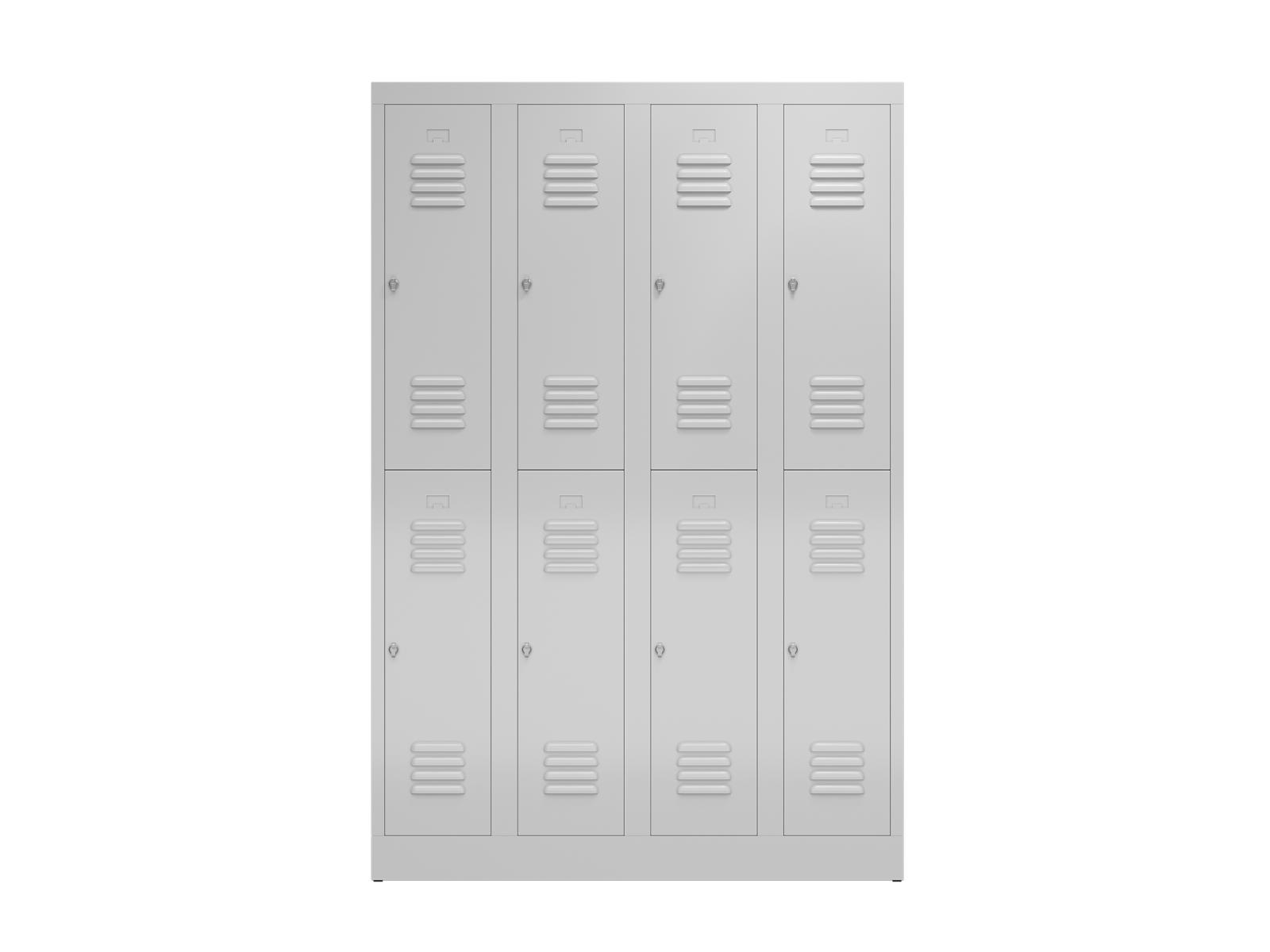 Spind Serie X-Ideal Spind doppelstöckig - 4 Abteile 300mm Abteilbreite