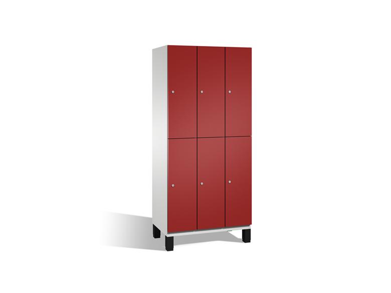 Spind Cambio doppelstöckig- 3 Abteilen 400mm Abteilbreite