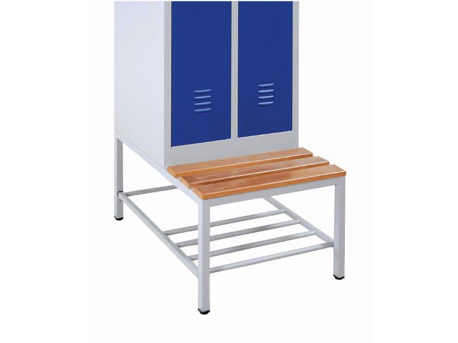 Sitzbankuntergestell mit Schuhrost Ideal - 2 Abteile 400mm Abteilbreite