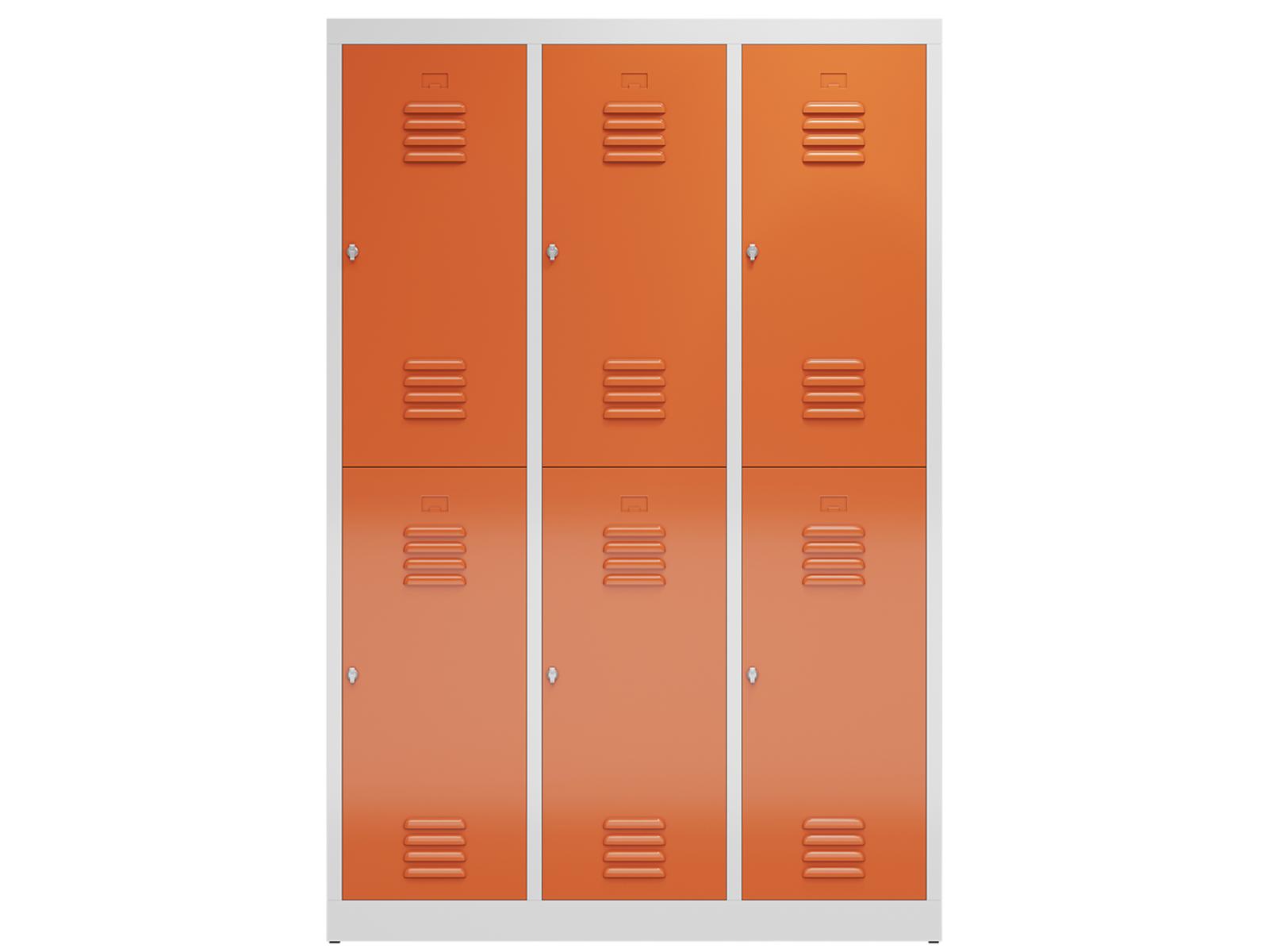 Spind Serie Spindmax® Spind doppelstöckig - 3 Abteile 400mm Abteilbreite