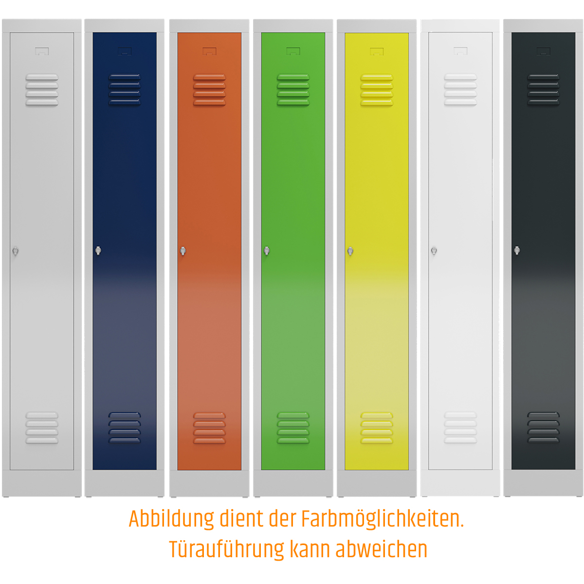 Schließfachschrank Serie Spindmax® Spind - 5 Fächer / 1 Abteil 400mm Abteilbreite