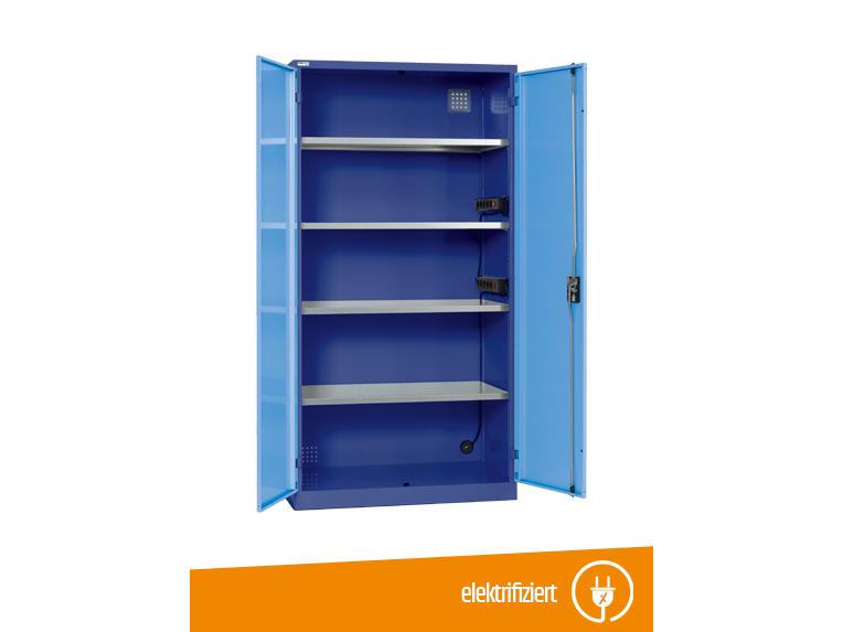 Flügeltürschrank mit Elektrifizierung