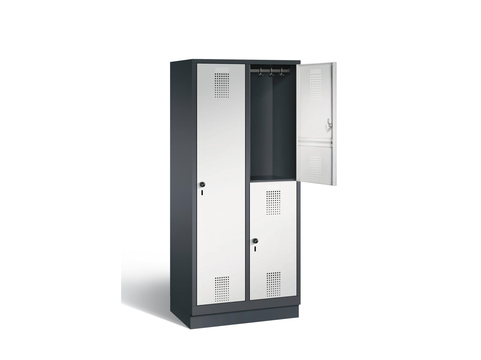 Spind Kombinationsschränke S3000 Evolo - 2 Abteile und 3 Fächer 400mm Abteilbreite