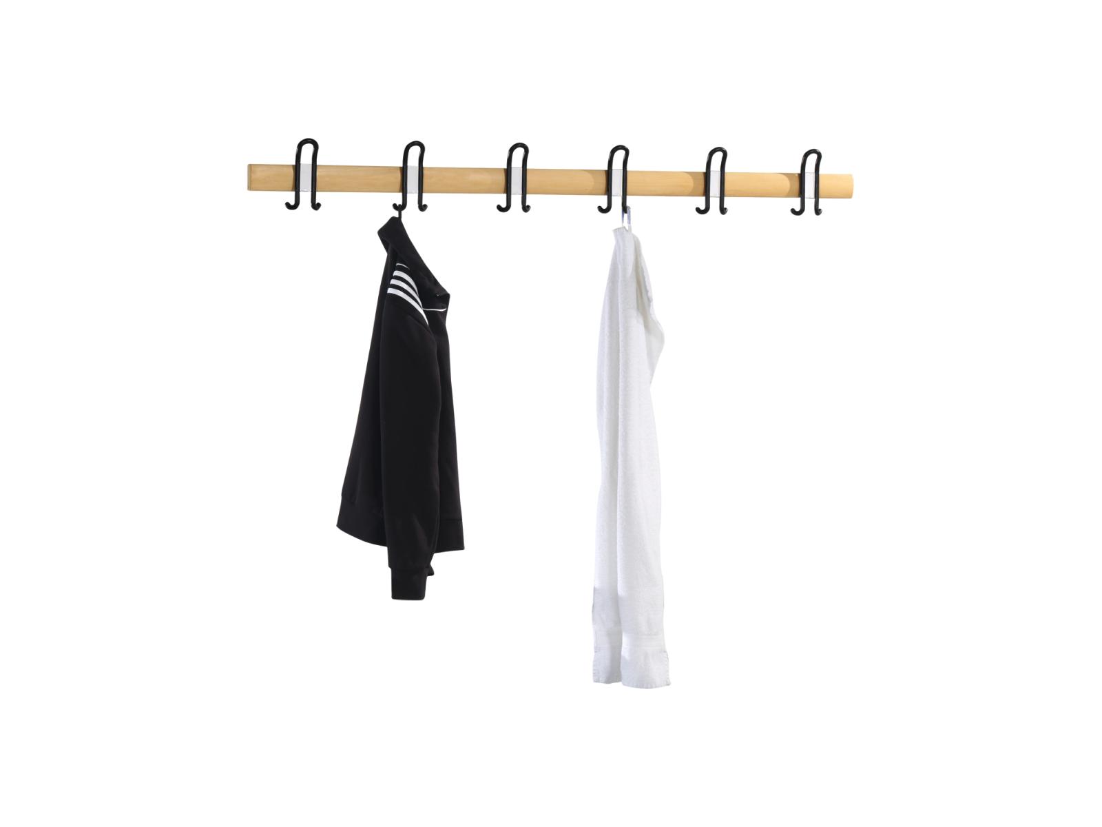 Garderobenleiste - Wandgarderobe aus Holz - 1496mm breit