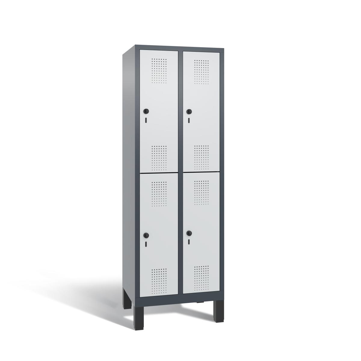 Spind doppelstöckig F3000 Evolo - 2 Abteile 300mm Abteilbreite