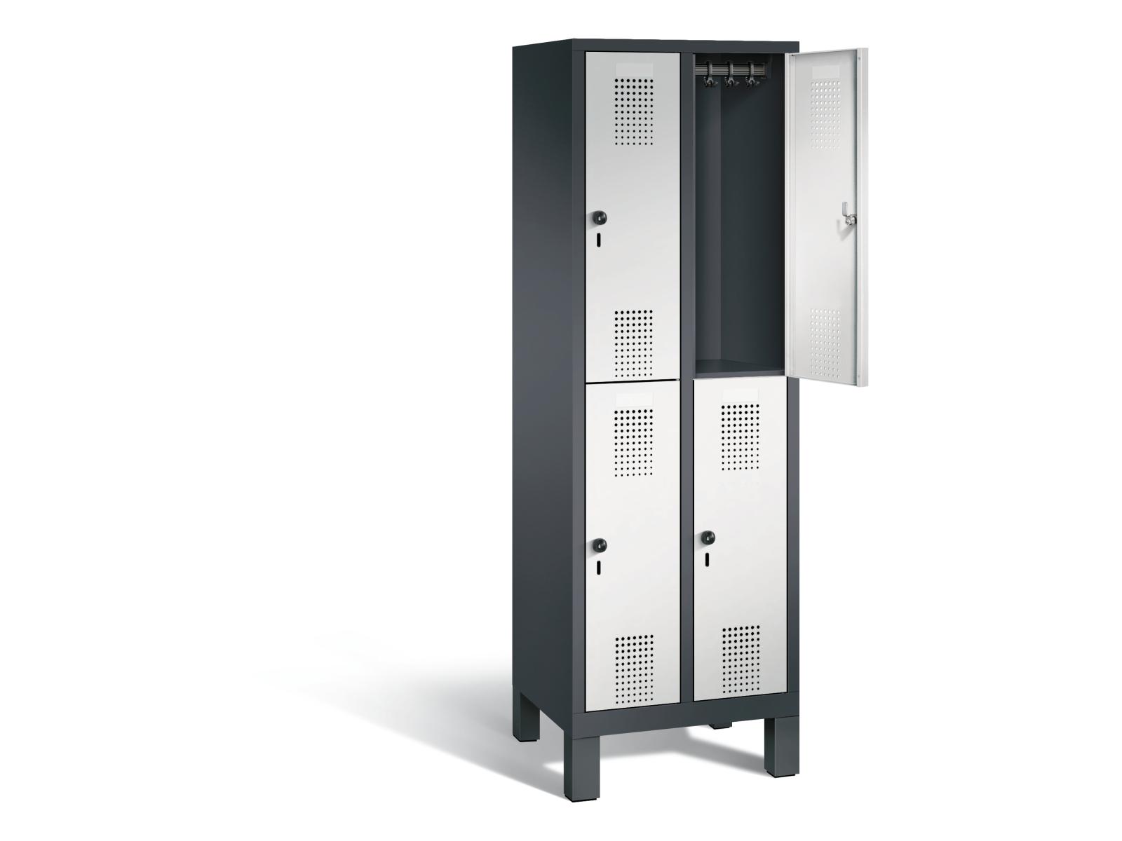 Spind doppelstöckig F3000 Evolo - 2 Abteile 300mm Abteilbreite