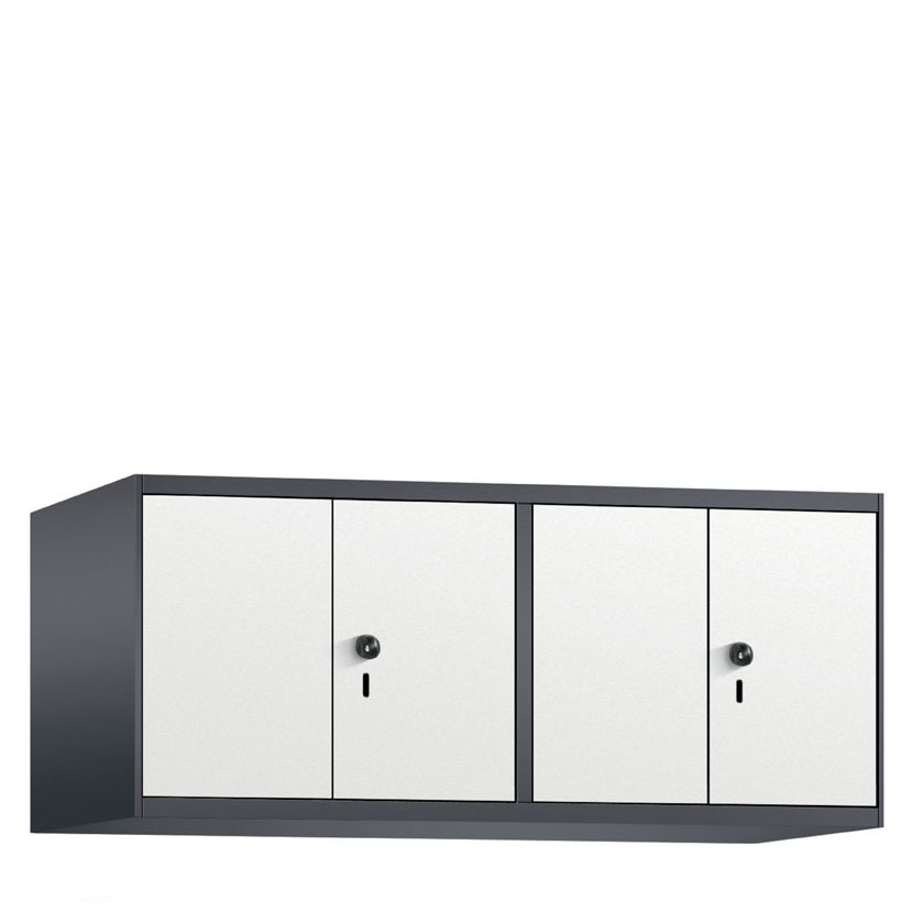 Aufsatzschränke nach Arbeitsstättenrichtlinien S3000 Evolo - 4 Abteile - 400mm Abteilbreite