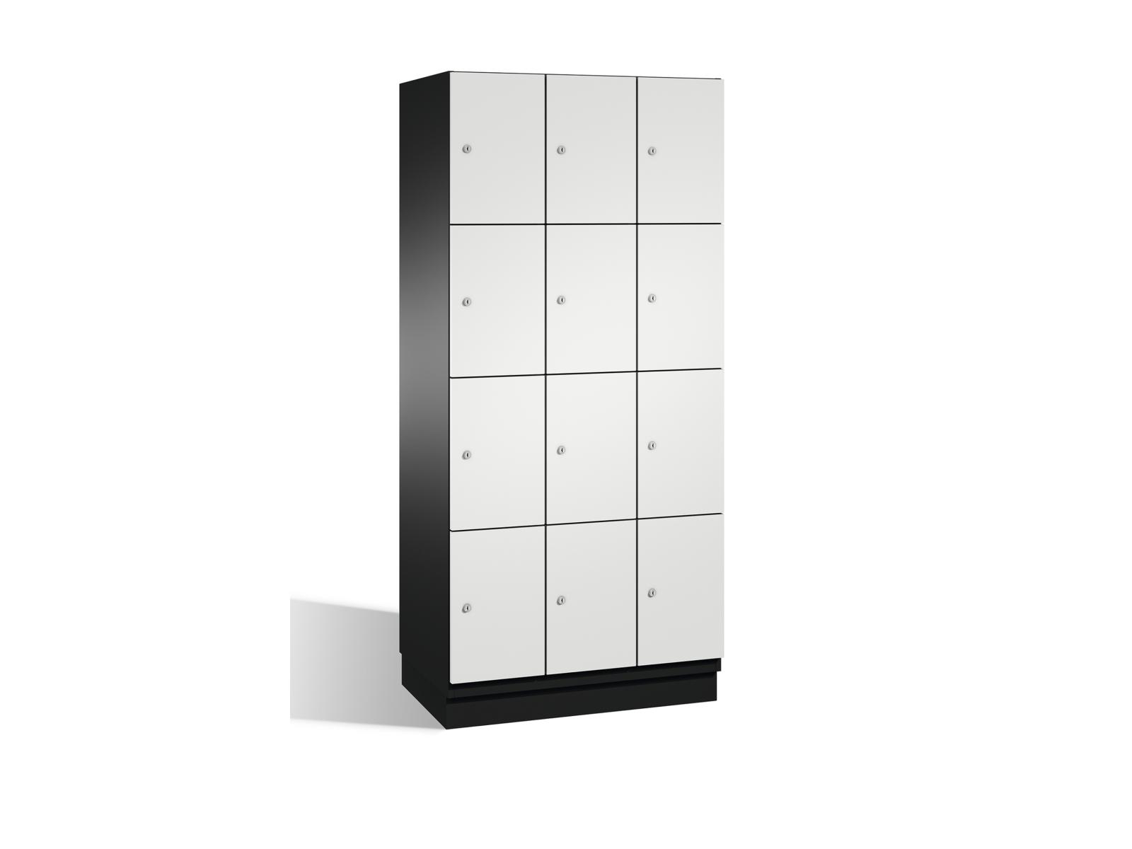 Schließfachschrank Cambio - 12 Fächer / 3 Abteile 400mm Abteilbreite