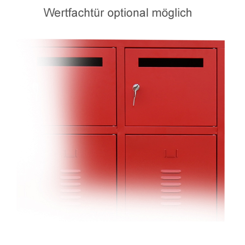 Wertfachtüre, Feuerwehrschränke (wird lose beigelegt)