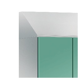 Schrägdachaufsatz 2 Abteile - 400mm