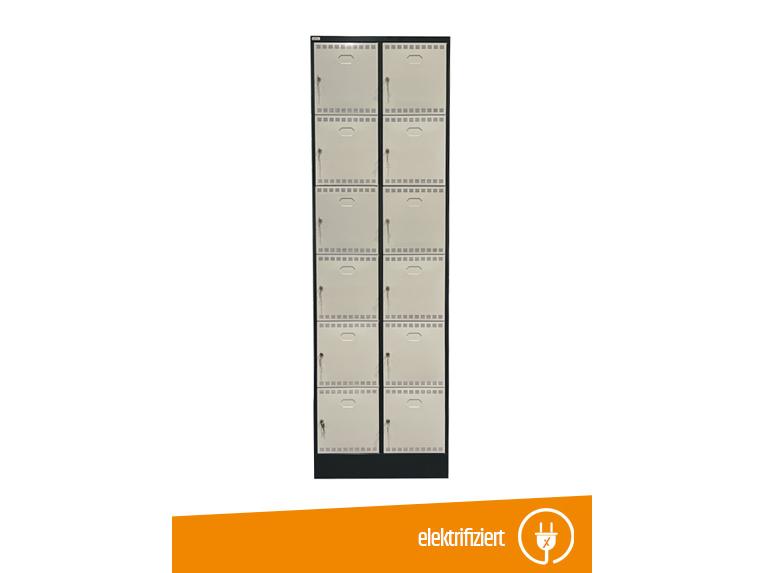 Schließfachschrank 12 Fächer mit Elektrifizierung