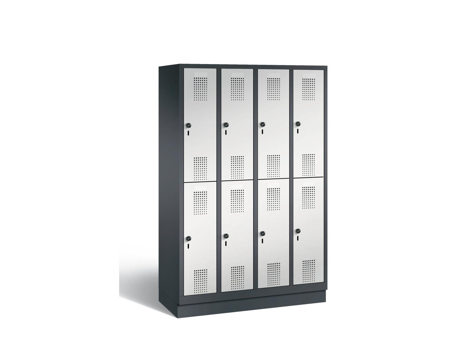 Spind doppelstöckig S3000 Evolo - 4 Abteile 300mm Abteilbreite