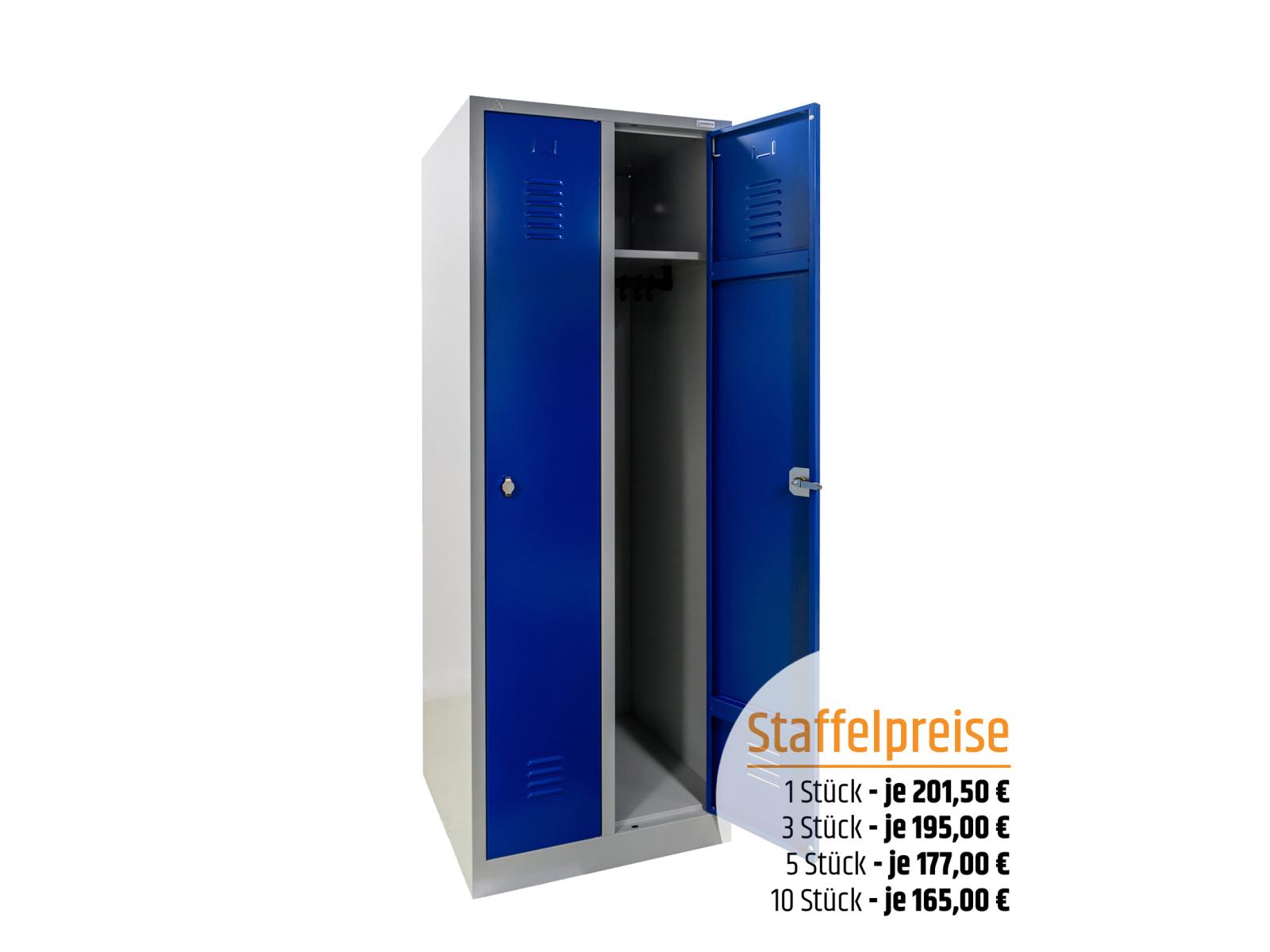 Spind Serie Ideal Spind - 2 Abteile 300mm Abteilbreite