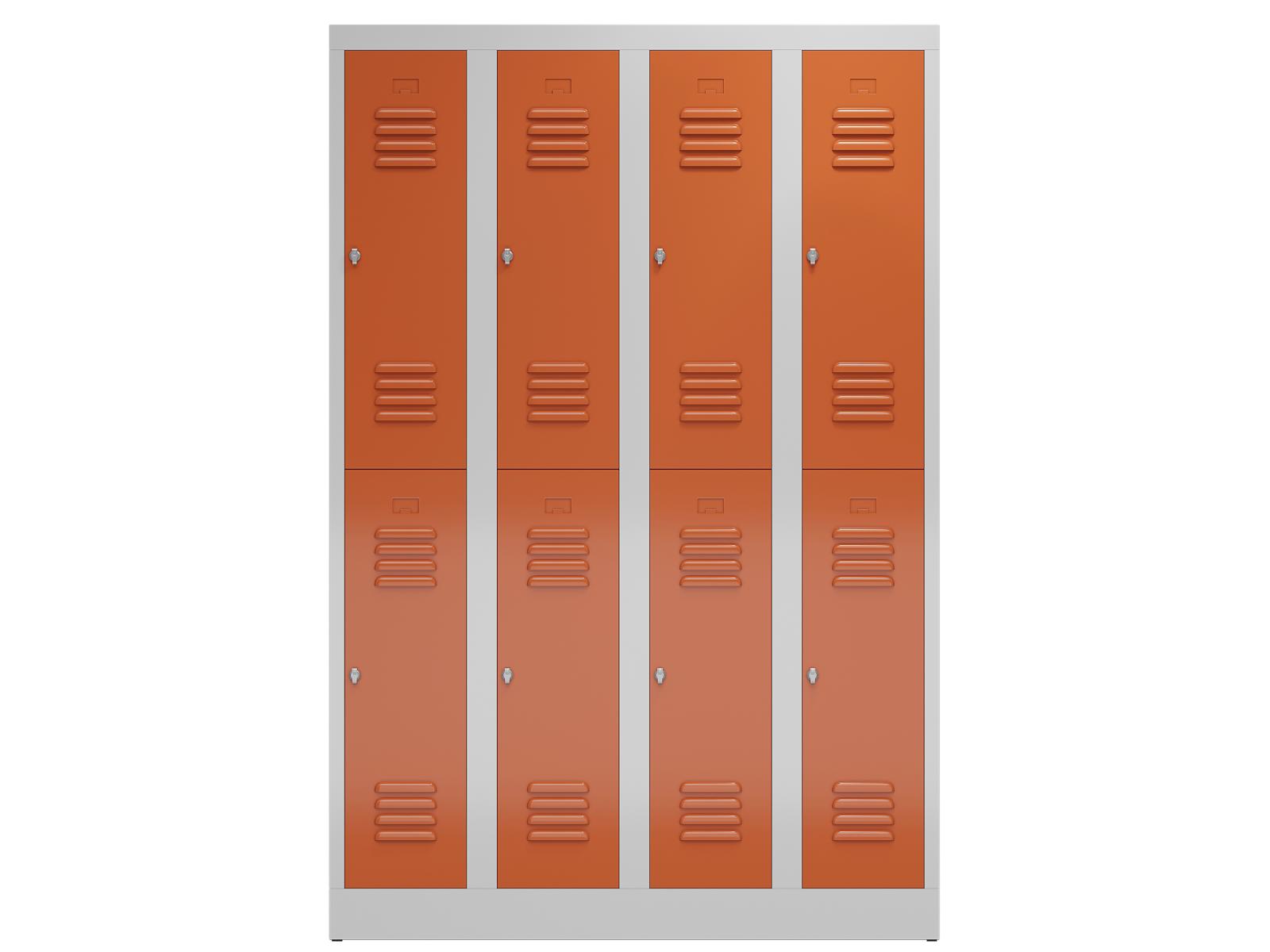 Spind Serie Spindmax® Spind doppelstöckig - 4 Abteile 300mm Abteilbreite