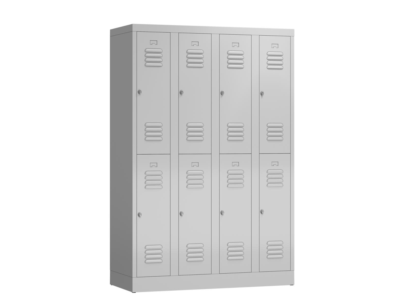 Spind Serie X-Ideal Spind doppelstöckig - 4 Abteile 300mm Abteilbreite