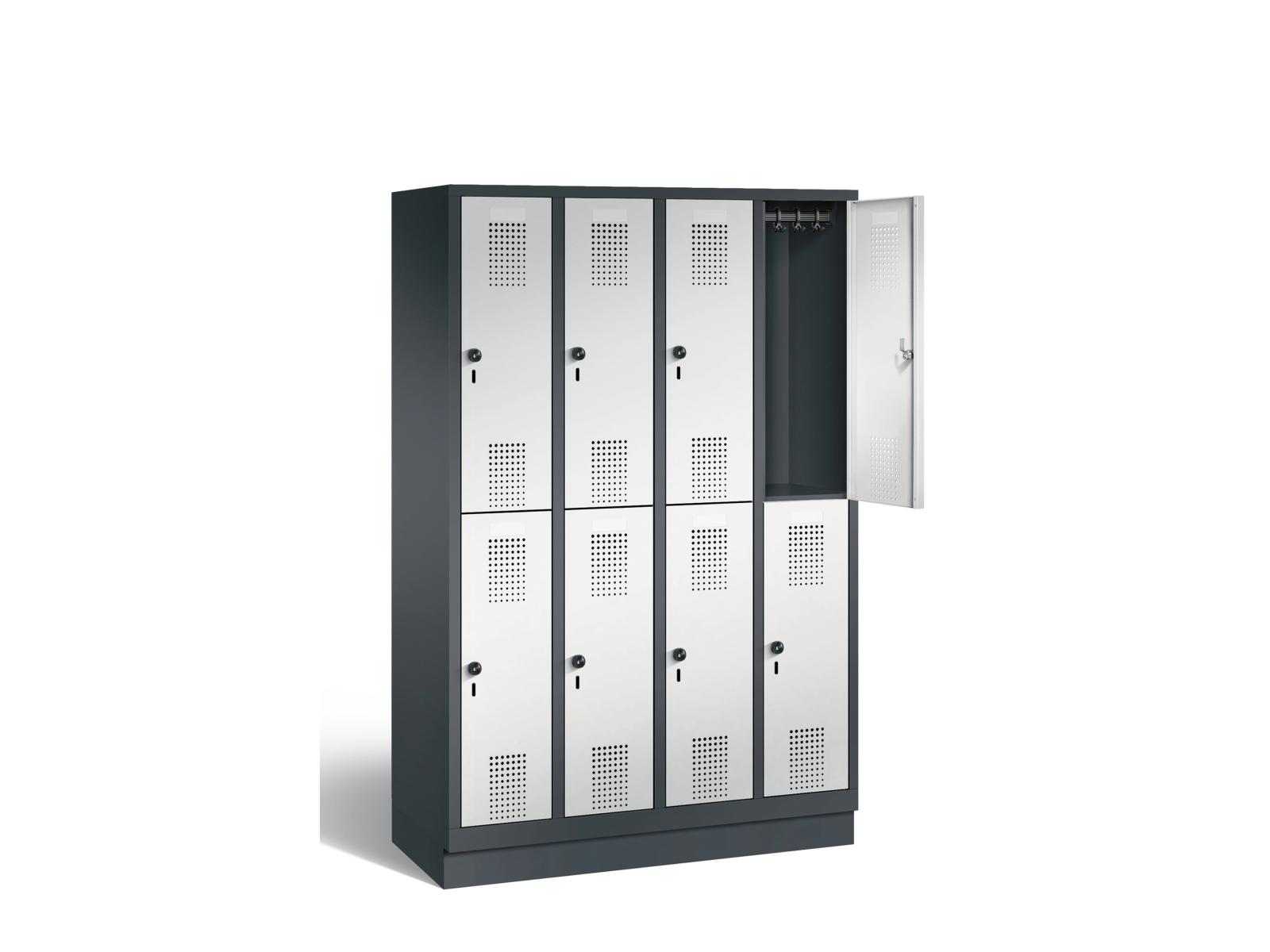 Spind doppelstöckig S3000 Evolo - 4 Abteile 300mm Abteilbreite