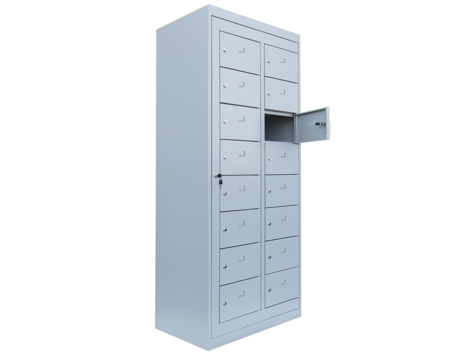 Spind Serie Ideal Spind - Verteilerschrank 2 Abteil / 16 Fächer