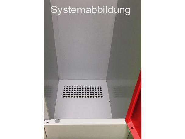 Spind nach Arbeitsstättenrichtlinien S2000 Classic mit vorgebauter Sitzbank- für 2 Person 4x400mm Abteilbreite