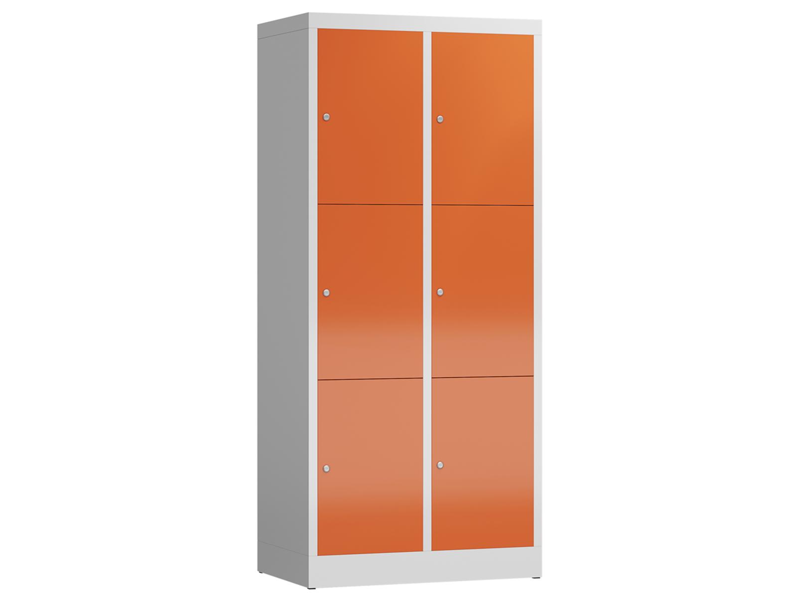 Schließfachschrank Serie Spindmax® Spind - 6 Fächer / 2 Abteile 400mm Abteilbreite