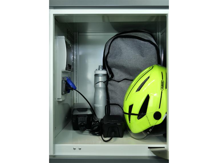 E-Bike Ladestation / Ladeschrank - 4 Ladeeinheiten aus Stahl IP 44 Outdoor